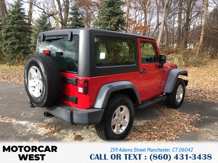 2012 Jeep Wrangler 4WD 2dr Sport, available for sale in Manchester, Connecticut | Motorcar West. Manchester, Connecticut 2012 Jeep Wrangler 4WD 2dr Sport, available for sale in Manchester, Connecticut | Motorcar West. Manchester, Connecticut