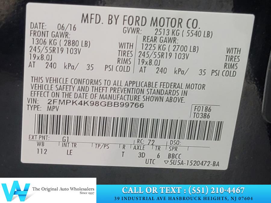 2016 Ford Edge 4dr Titanium AWD, available for sale in Lodi, New Jersey | AW Auto & Truck Wholesalers, Inc. Lodi, New Jersey 2016 Ford Edge 4dr Titanium AWD, available for sale in Lodi, New Jersey | AW Auto & Truck Wholesalers, Inc. Lodi, New Jersey