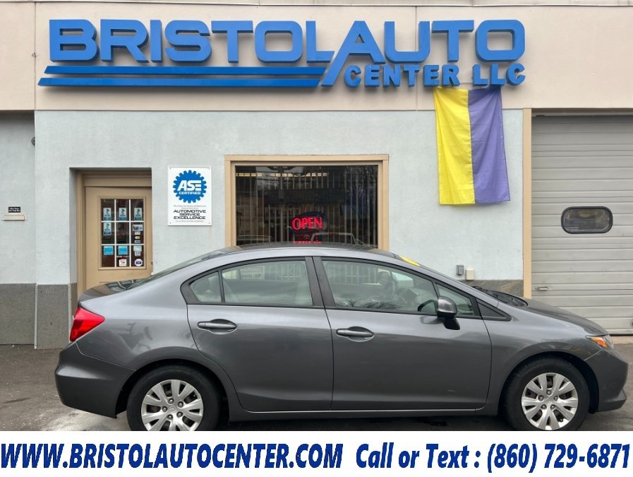 2012 Honda Civic Sdn 4dr Auto LX PZEV, available for sale in Bristol, Connecticut | Bristol Auto Center LLC. Bristol, Connecticut