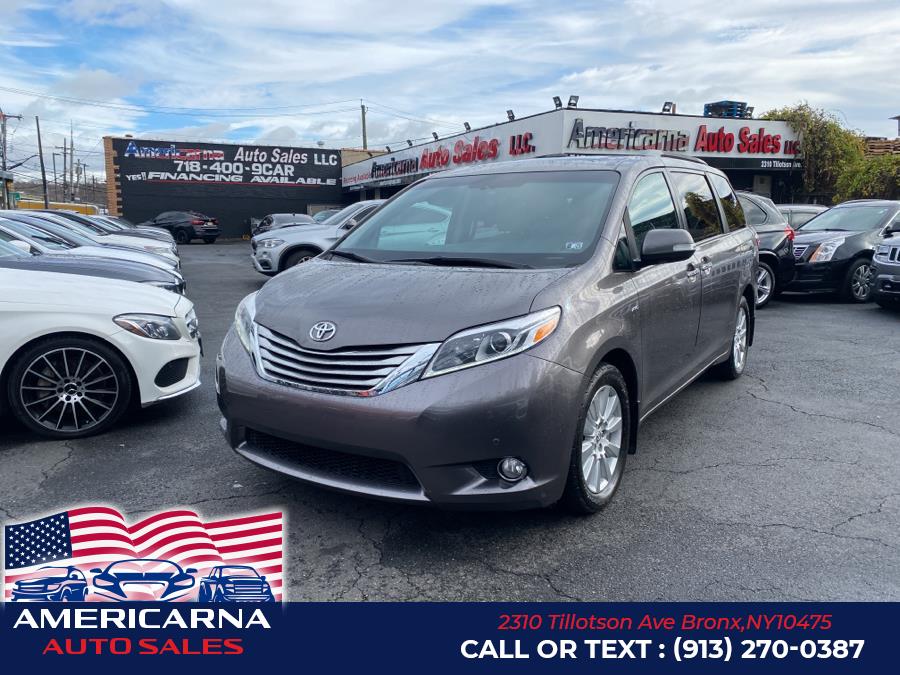 2017 Toyota Sienna Limited Premium AWD 7-Passenger (Natl), available for sale in Bronx, New York | Americarna Auto Sales LLC. Bronx, New York 2017 Toyota Sienna Limited Premium AWD 7-Passenger (Natl), available for sale in Bronx, New York | Americarna Auto Sales LLC. Bronx, New York