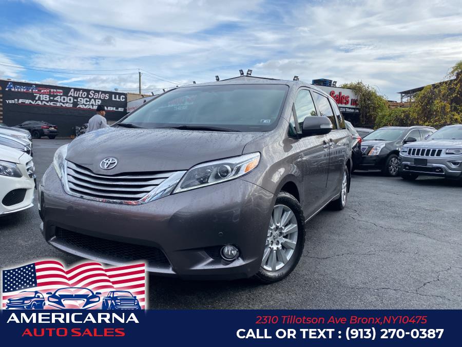 2017 Toyota Sienna Limited Premium AWD 7-Passenger (Natl), available for sale in Bronx, New York | Americarna Auto Sales LLC. Bronx, New York 2017 Toyota Sienna Limited Premium AWD 7-Passenger (Natl), available for sale in Bronx, New York | Americarna Auto Sales LLC. Bronx, New York