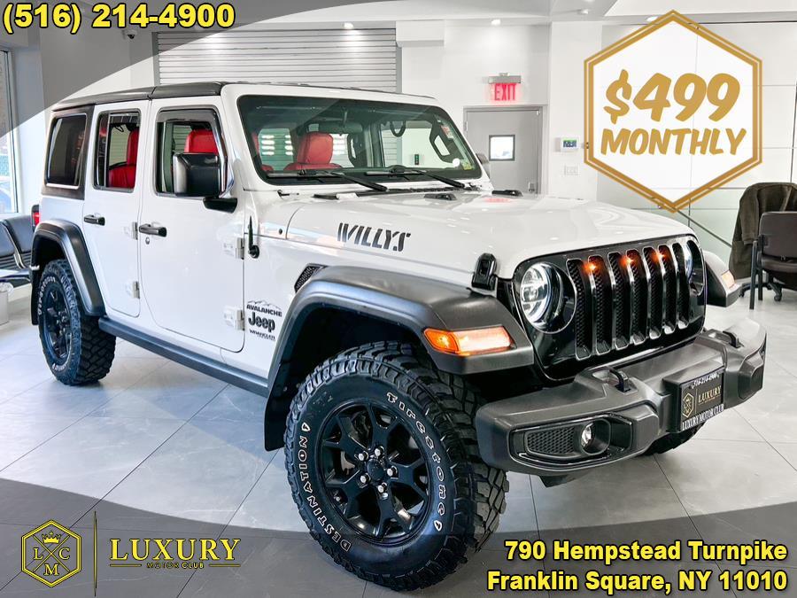 2021 Jeep Wrangler Unlimited Willys 4x4, available for sale in Franklin Square, New York | Luxury Motor Club. Franklin Square, New York 2021 Jeep Wrangler Unlimited Willys 4x4, available for sale in Franklin Square, New York | Luxury Motor Club. Franklin Square, New York