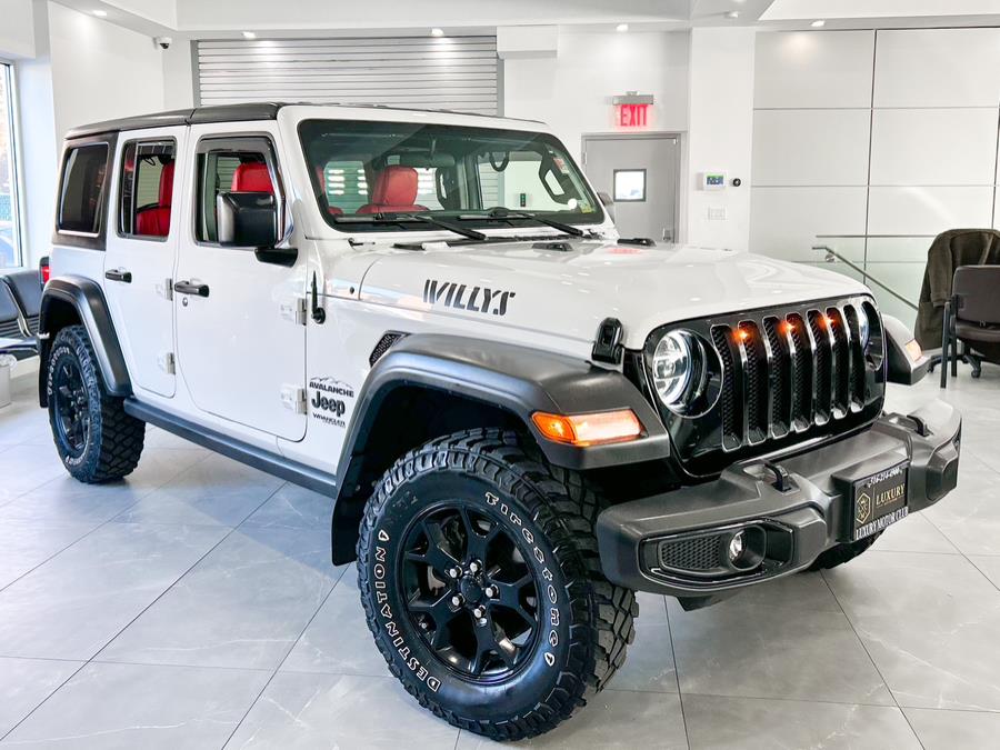 2021 Jeep Wrangler Unlimited Willys 4x4, available for sale in Franklin Square, New York | Luxury Motor Club. Franklin Square, New York 2021 Jeep Wrangler Unlimited Willys 4x4, available for sale in Franklin Square, New York | Luxury Motor Club. Franklin Square, New York