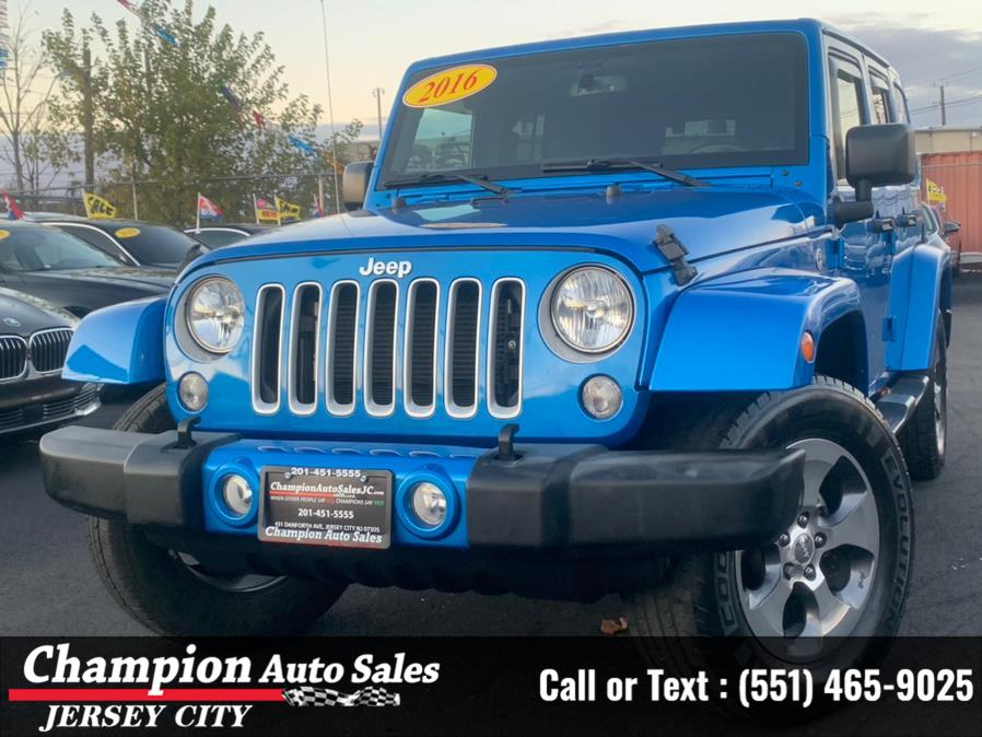 2016 Jeep Wrangler Unlimited 4WD 4dr Sahara, available for sale in Jersey City, New Jersey | Champion Auto Sales. Jersey City, New Jersey