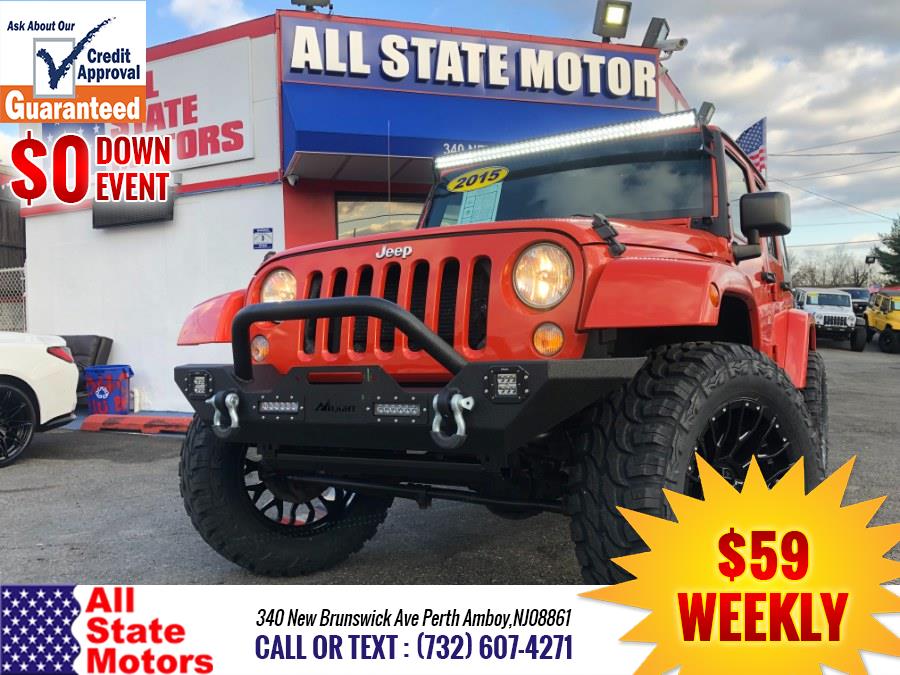 2015 Jeep Wrangler Unlimited 4WD 4dr Sahara, available for sale in Perth Amboy, New Jersey | All State Motor Inc. Perth Amboy, New Jersey 2015 Jeep Wrangler Unlimited 4WD 4dr Sahara, available for sale in Perth Amboy, New Jersey | All State Motor Inc. Perth Amboy, New Jersey