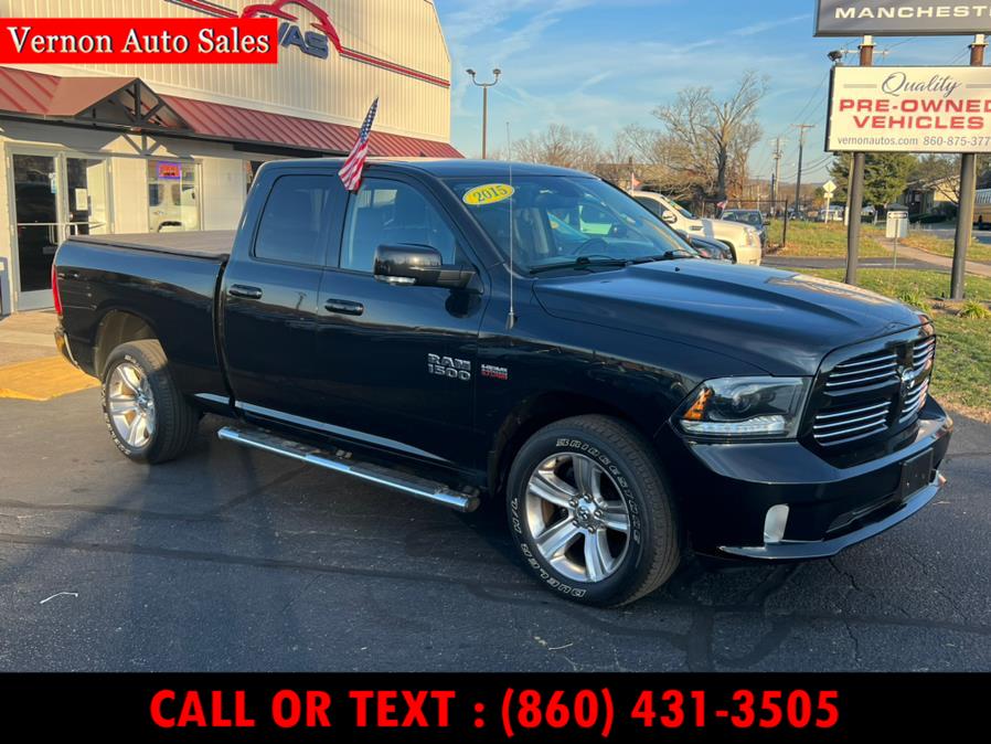 2015 Ram 1500 4WD Quad Cab 140.5" Sport, available for sale in Manchester, Connecticut | Vernon Auto Sale & Service. Manchester, Connecticut 2015 Ram 1500 4WD Quad Cab 140.5" Sport, available for sale in Manchester, Connecticut | Vernon Auto Sale & Service. Manchester, Connecticut