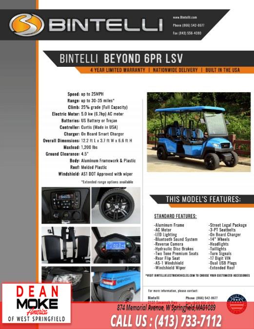 2023 CITC Bintelli 6pr Beyond, available for sale in W Springfield, Massachusetts | Dean Moke America of West Springfield. W Springfield, Massachusetts 2023 CITC Bintelli 6pr Beyond, available for sale in W Springfield, Massachusetts | Dean Moke America of West Springfield. W Springfield, Massachusetts