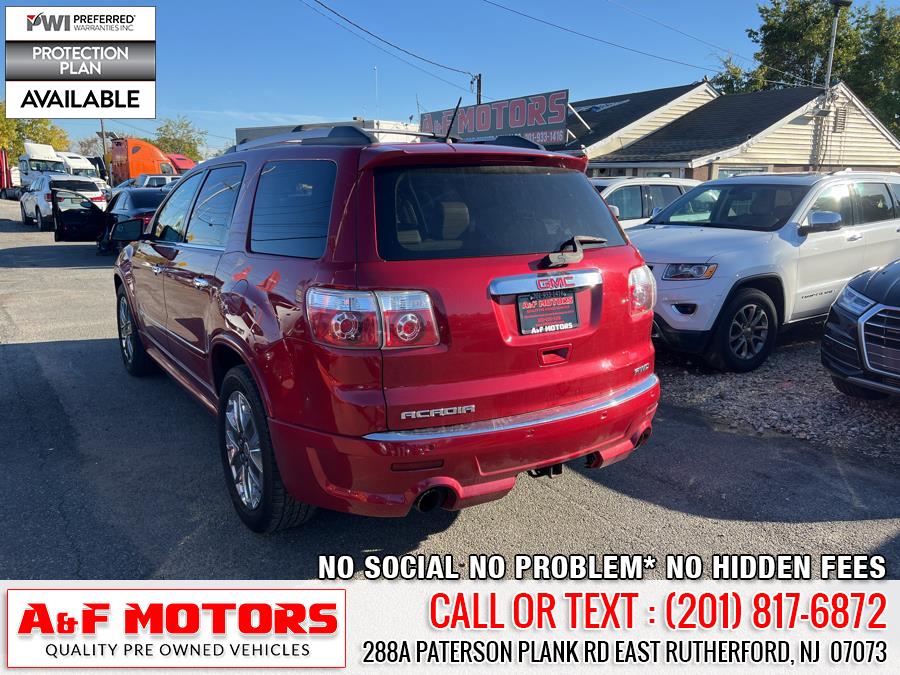 2012 GMC Acadia AWD 4dr Denali, available for sale in East Rutherford, New Jersey | A&F Motors LLC. East Rutherford, New Jersey 2012 GMC Acadia AWD 4dr Denali, available for sale in East Rutherford, New Jersey | A&F Motors LLC. East Rutherford, New Jersey