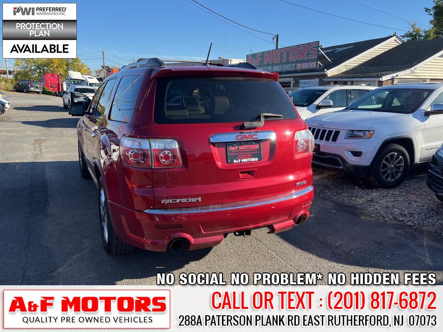 2012 GMC Acadia AWD 4dr Denali, available for sale in East Rutherford, New Jersey | A&F Motors LLC. East Rutherford, New Jersey 2012 GMC Acadia AWD 4dr Denali, available for sale in East Rutherford, New Jersey | A&F Motors LLC. East Rutherford, New Jersey