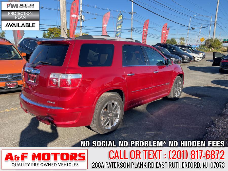 2012 GMC Acadia AWD 4dr Denali, available for sale in East Rutherford, New Jersey | A&F Motors LLC. East Rutherford, New Jersey 2012 GMC Acadia AWD 4dr Denali, available for sale in East Rutherford, New Jersey | A&F Motors LLC. East Rutherford, New Jersey