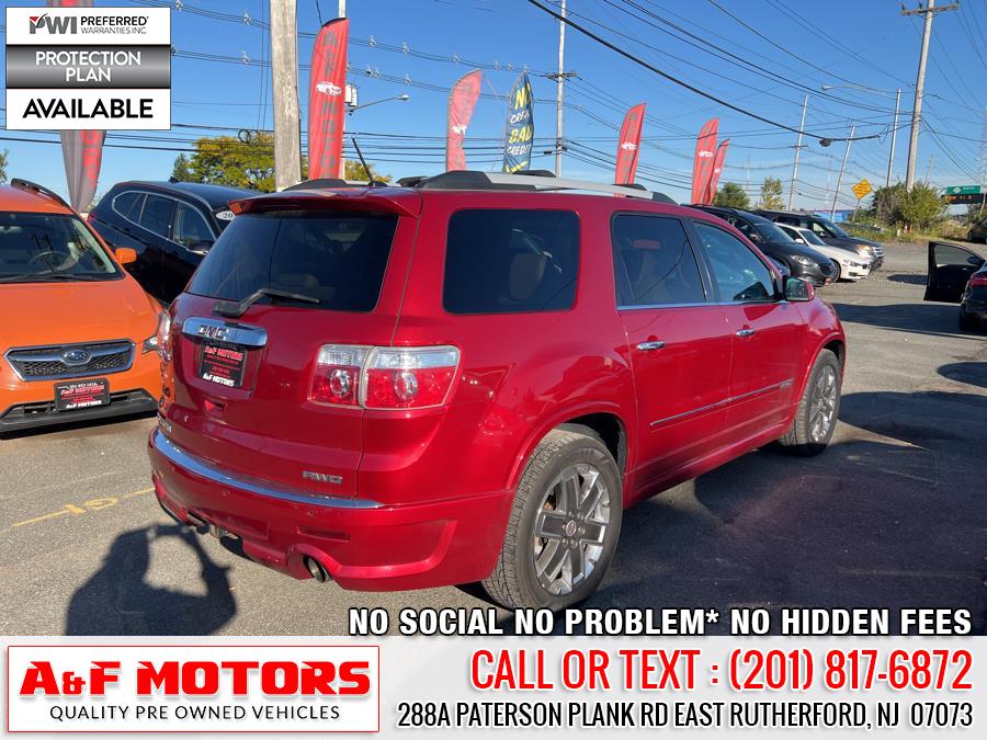 2012 GMC Acadia AWD 4dr Denali, available for sale in East Rutherford, New Jersey | A&F Motors LLC. East Rutherford, New Jersey 2012 GMC Acadia AWD 4dr Denali, available for sale in East Rutherford, New Jersey | A&F Motors LLC. East Rutherford, New Jersey