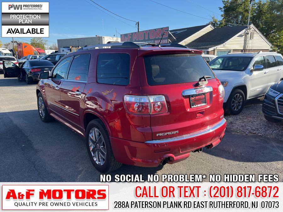 2012 GMC Acadia AWD 4dr Denali, available for sale in East Rutherford, New Jersey | A&F Motors LLC. East Rutherford, New Jersey 2012 GMC Acadia AWD 4dr Denali, available for sale in East Rutherford, New Jersey | A&F Motors LLC. East Rutherford, New Jersey