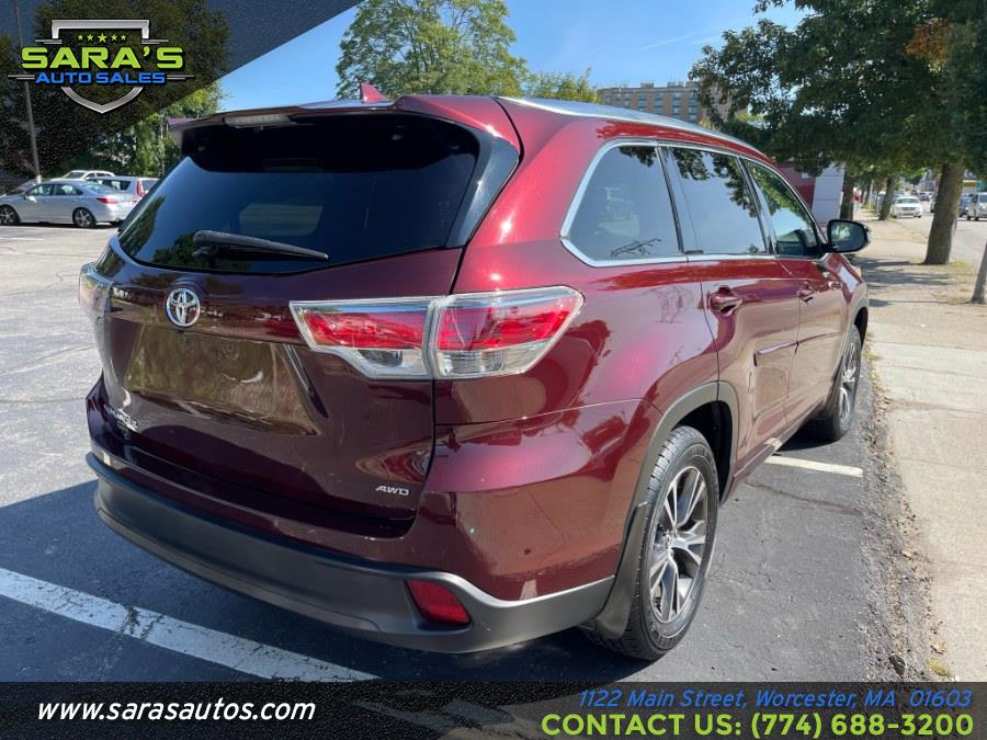2016 Toyota Highlander AWD 4dr V6 XLE (Natl), available for sale in Worcester, Massachusetts | Sara's Auto Sales. Worcester, Massachusetts