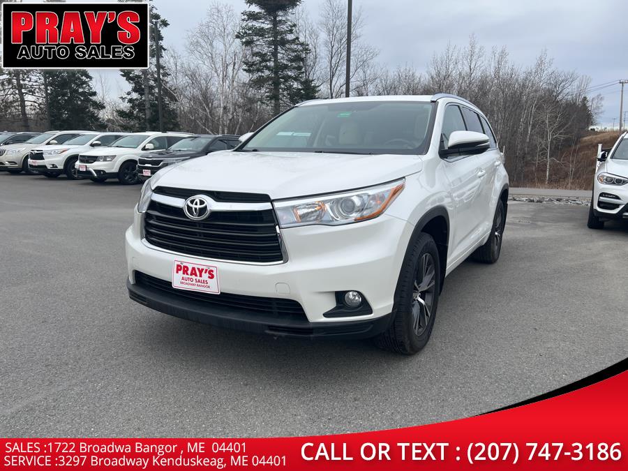 2016 Toyota Highlander AWD 4dr V6 XLE (Natl), available for sale in Bangor , Maine | Pray's Auto Sales . Bangor , Maine
