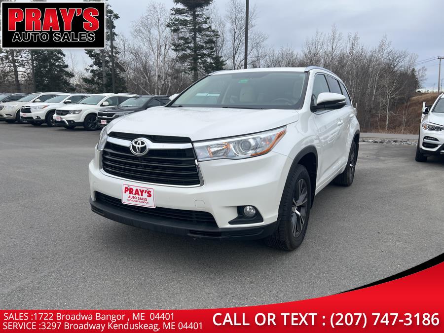 2016 Toyota Highlander AWD 4dr V6 XLE (Natl), available for sale in Bangor , Maine | Pray's Auto Sales . Bangor , Maine 2016 Toyota Highlander AWD 4dr V6 XLE (Natl), available for sale in Bangor , Maine | Pray's Auto Sales . Bangor , Maine