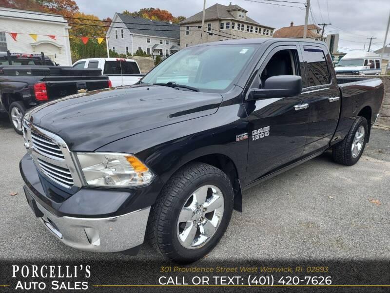 Used Ram 1500 4WD Quad Cab 140.5" SLT 2016 | Porcelli's Auto Sales. West Warwick, Rhode Island