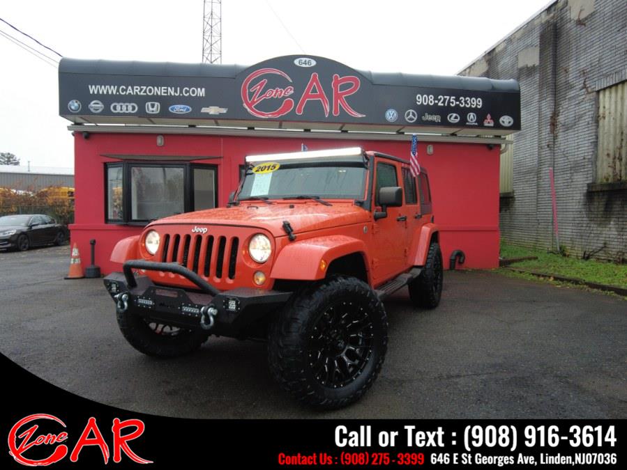 2015 Jeep Wrangler Unlimited 4WD 4dr Sahara, available for sale in Linden, New Jersey | Car Zone. Linden, New Jersey