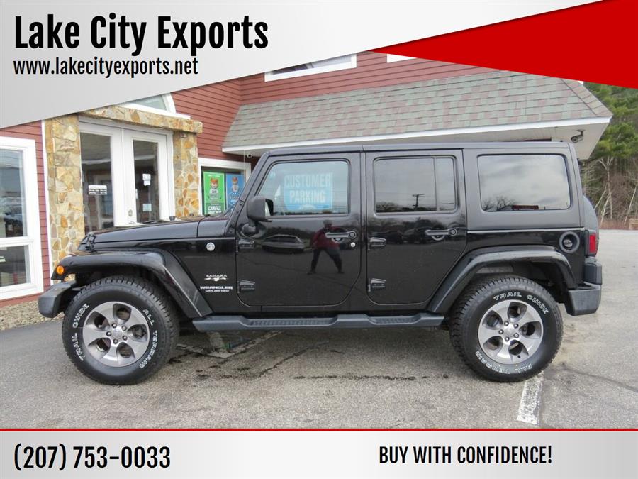 2017 Jeep Wrangler Unlimited Sahara 4x4 4dr SUV, available for sale in Auburn, Maine | Lake City Exports Inc. Auburn, Maine 2017 Jeep Wrangler Unlimited Sahara 4x4 4dr SUV, available for sale in Auburn, Maine | Lake City Exports Inc. Auburn, Maine