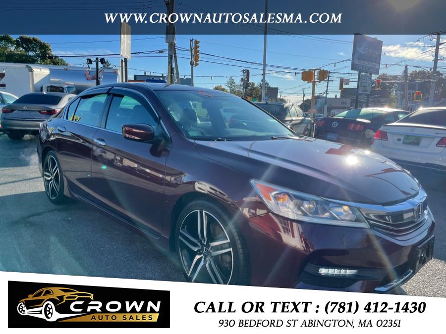 2016 Honda Accord Sedan 4dr I4 CVT Sport, available for sale in Abington, Massachusetts | Crown Auto Sales. Abington, Massachusetts 2016 Honda Accord Sedan 4dr I4 CVT Sport, available for sale in Abington, Massachusetts | Crown Auto Sales. Abington, Massachusetts
