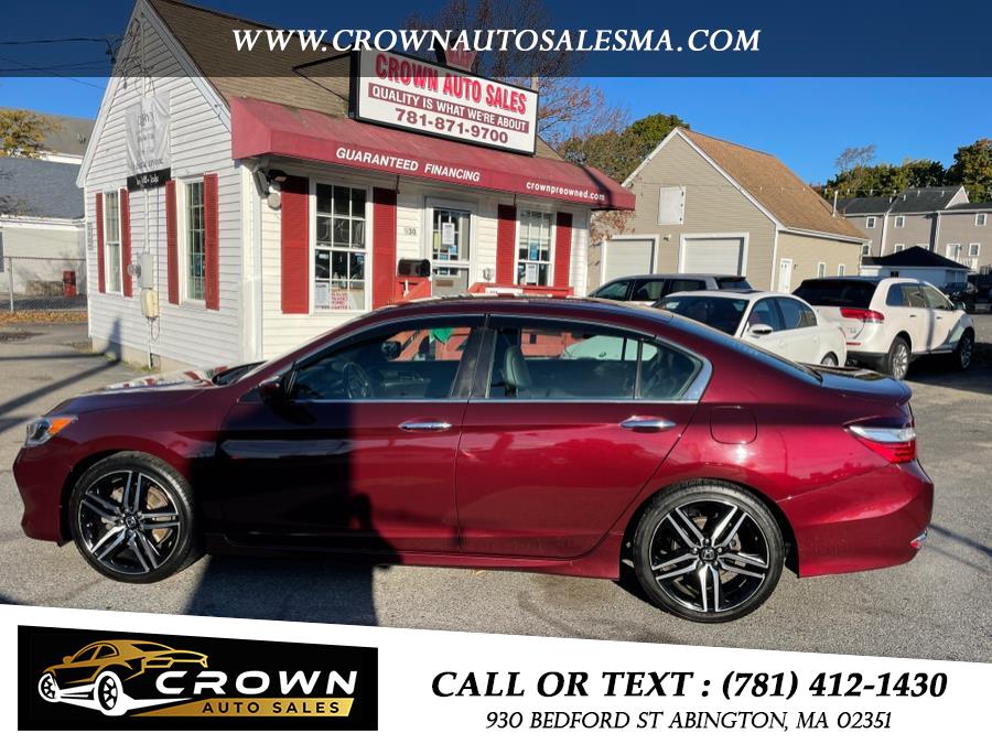 2016 Honda Accord Sedan 4dr I4 CVT Sport, available for sale in Abington, Massachusetts | Crown Auto Sales. Abington, Massachusetts 2016 Honda Accord Sedan 4dr I4 CVT Sport, available for sale in Abington, Massachusetts | Crown Auto Sales. Abington, Massachusetts