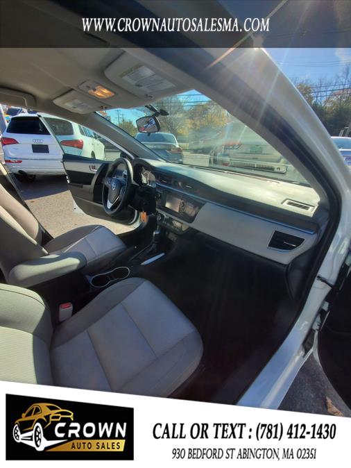 2014 Toyota Corolla 4dr Sdn CVT LE (Natl), available for sale in Abington, Massachusetts | Crown Auto Sales. Abington, Massachusetts 2014 Toyota Corolla 4dr Sdn CVT LE (Natl), available for sale in Abington, Massachusetts | Crown Auto Sales. Abington, Massachusetts
