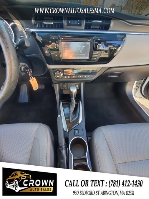 2014 Toyota Corolla 4dr Sdn CVT LE (Natl), available for sale in Abington, Massachusetts | Crown Auto Sales. Abington, Massachusetts 2014 Toyota Corolla 4dr Sdn CVT LE (Natl), available for sale in Abington, Massachusetts | Crown Auto Sales. Abington, Massachusetts
