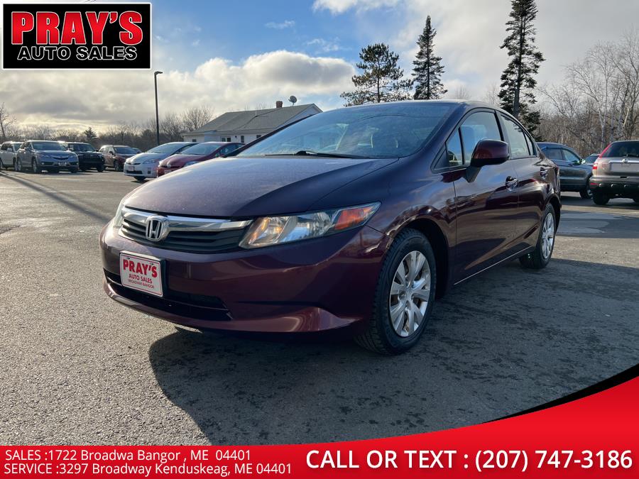 2012 Honda Civic Sdn 4dr Auto LX, available for sale in Bangor , Maine | Pray's Auto Sales . Bangor , Maine 2012 Honda Civic Sdn 4dr Auto LX, available for sale in Bangor , Maine | Pray's Auto Sales . Bangor , Maine