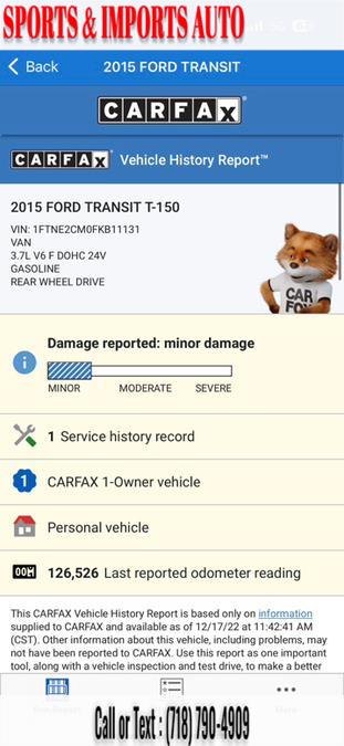 2015 Ford Transit Cargo Van T-150 148" Med Rf 8600 GVWR Sliding RH Dr, available for sale in Brooklyn, New York | Sports & Imports Auto Inc. Brooklyn, New York 2015 Ford Transit Cargo Van T-150 148" Med Rf 8600 GVWR Sliding RH Dr, available for sale in Brooklyn, New York | Sports & Imports Auto Inc. Brooklyn, New York