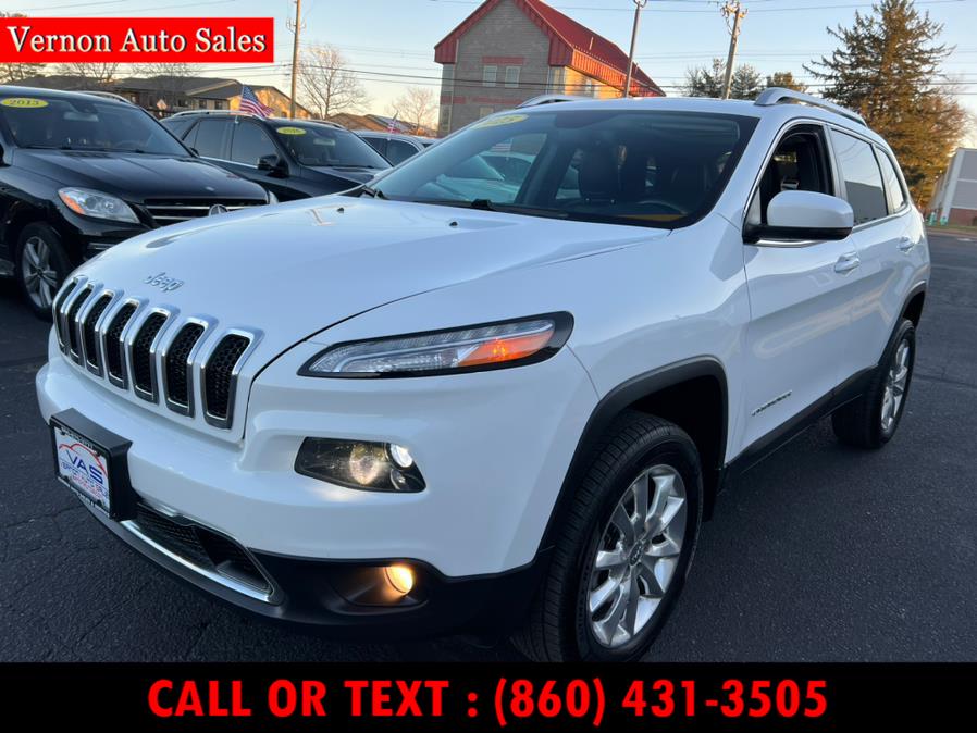 2015 Jeep Cherokee 4WD 4dr Limited, available for sale in Manchester, Connecticut | Vernon Auto Sale & Service. Manchester, Connecticut