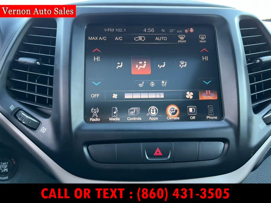 2015 Jeep Cherokee 4WD 4dr Limited, available for sale in Manchester, Connecticut | Vernon Auto Sale & Service. Manchester, Connecticut 2015 Jeep Cherokee 4WD 4dr Limited, available for sale in Manchester, Connecticut | Vernon Auto Sale & Service. Manchester, Connecticut
