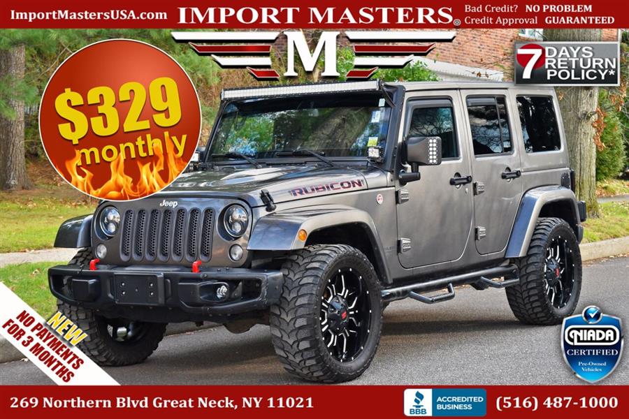 Used Jeep Wrangler Unlimited Rubicon 4x4 4dr SUV 2016 | Camy Cars. Great Neck, New York Used Jeep Wrangler Unlimited Rubicon 4x4 4dr SUV 2016 | Camy Cars. Great Neck, New York