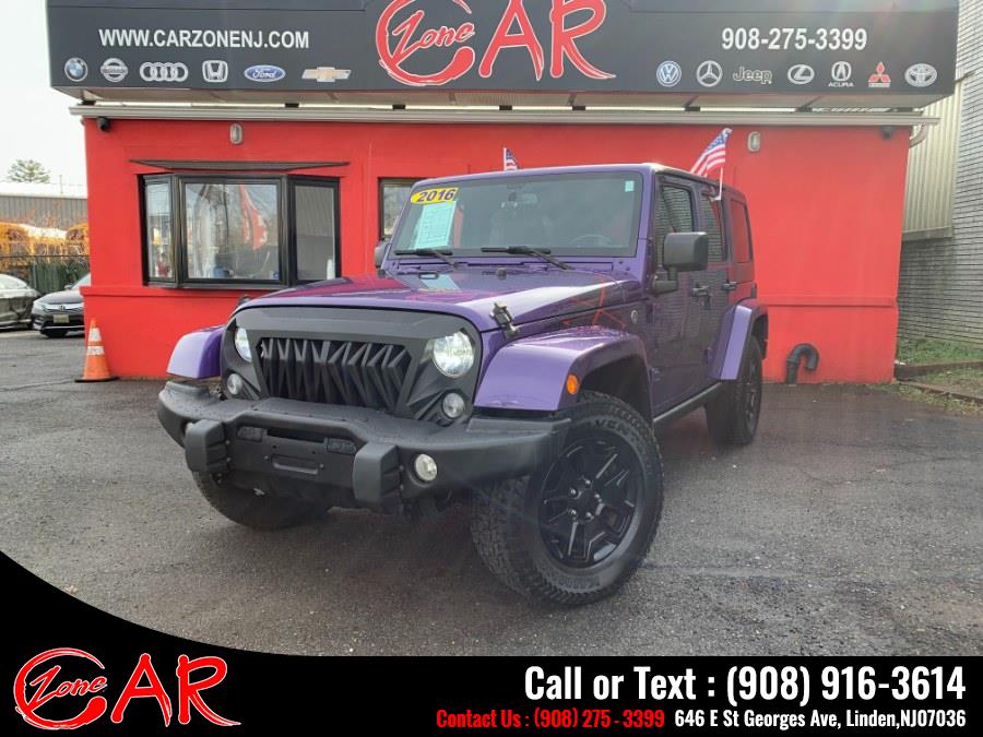 2016 Jeep Wrangler Unlimited 4WD 4dr Sahara, available for sale in Linden, New Jersey | Car Zone. Linden, New Jersey