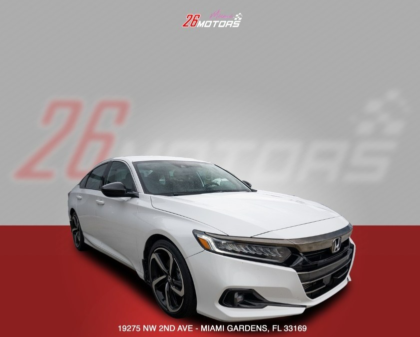 2021 Honda Accord Sedan Sport 1.5T CVT, available for sale in Miami, Florida | 26 Motors Miami. Miami, Florida 2021 Honda Accord Sedan Sport 1.5T CVT, available for sale in Miami, Florida | 26 Motors Miami. Miami, Florida