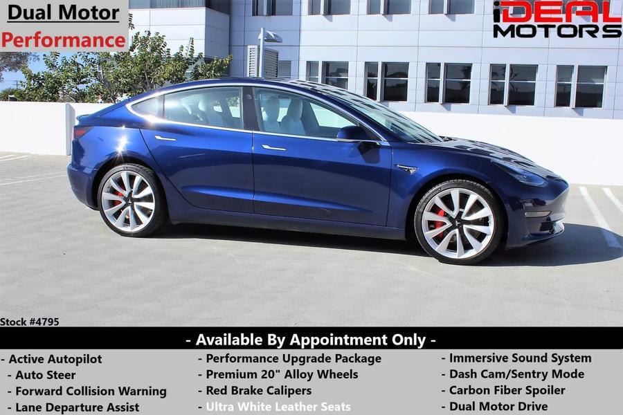 Used Tesla Model 3 Performance Sedan 4D 2018 | Ideal Motors. Costa Mesa, California