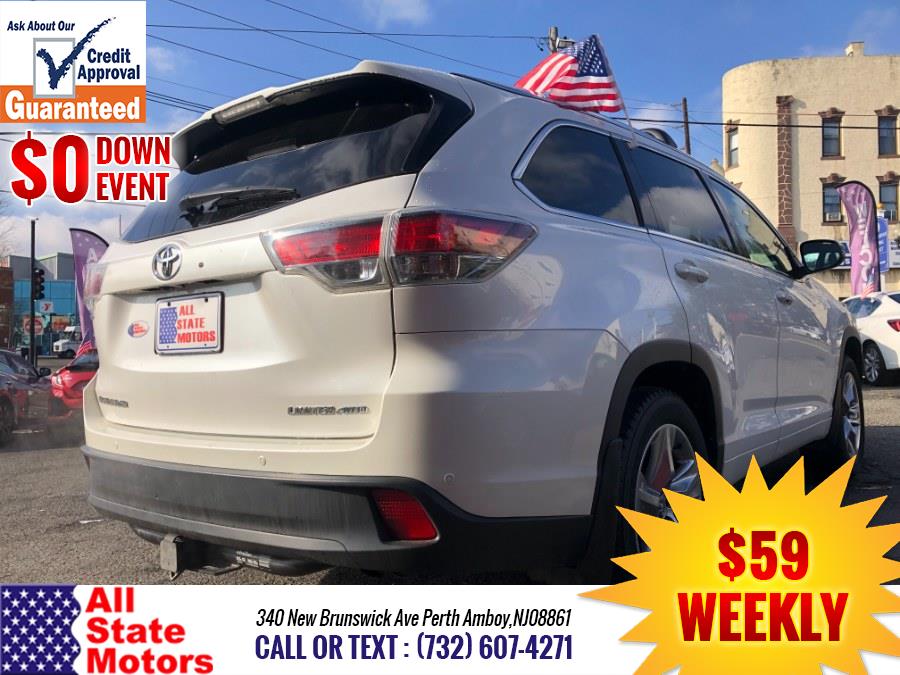 2016 Toyota Highlander AWD 4dr V6 Limited (Natl), available for sale in Perth Amboy, New Jersey | All State Motor Inc. Perth Amboy, New Jersey 2016 Toyota Highlander AWD 4dr V6 Limited (Natl), available for sale in Perth Amboy, New Jersey | All State Motor Inc. Perth Amboy, New Jersey