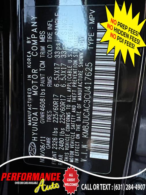2012 Hyundai Tucson AWD 4dr Auto Limited, available for sale in Bohemia, New York | Performance Auto Inc. Bohemia, New York 2012 Hyundai Tucson AWD 4dr Auto Limited, available for sale in Bohemia, New York | Performance Auto Inc. Bohemia, New York
