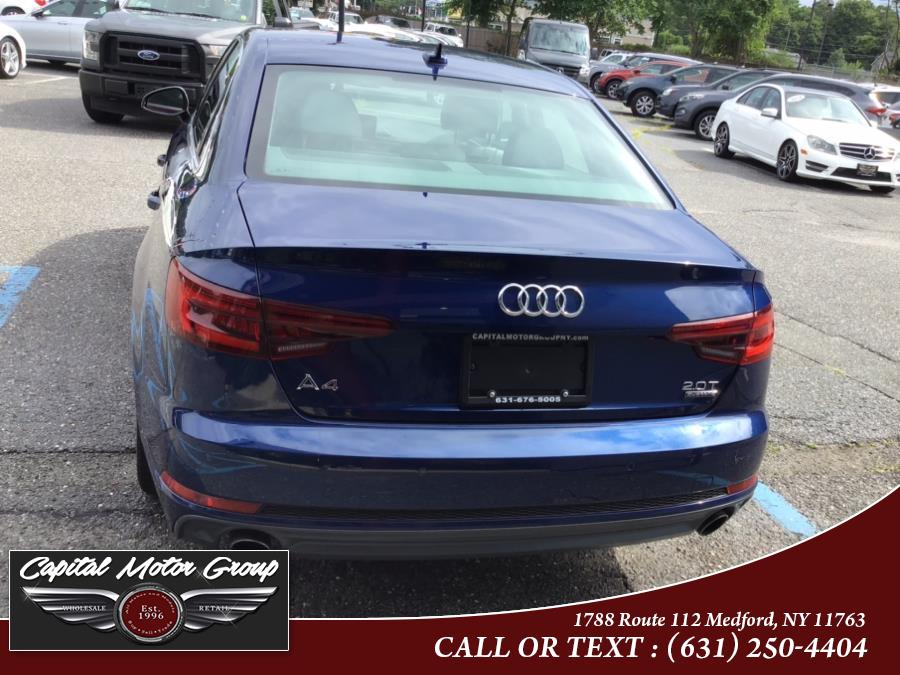 2018 Audi A4 2.0 TFSI Premium Plus S Tronic quattro AWD, available for sale in Medford, New York | Capital Motor Group Inc. Medford, New York 2018 Audi A4 2.0 TFSI Premium Plus S Tronic quattro AWD, available for sale in Medford, New York | Capital Motor Group Inc. Medford, New York