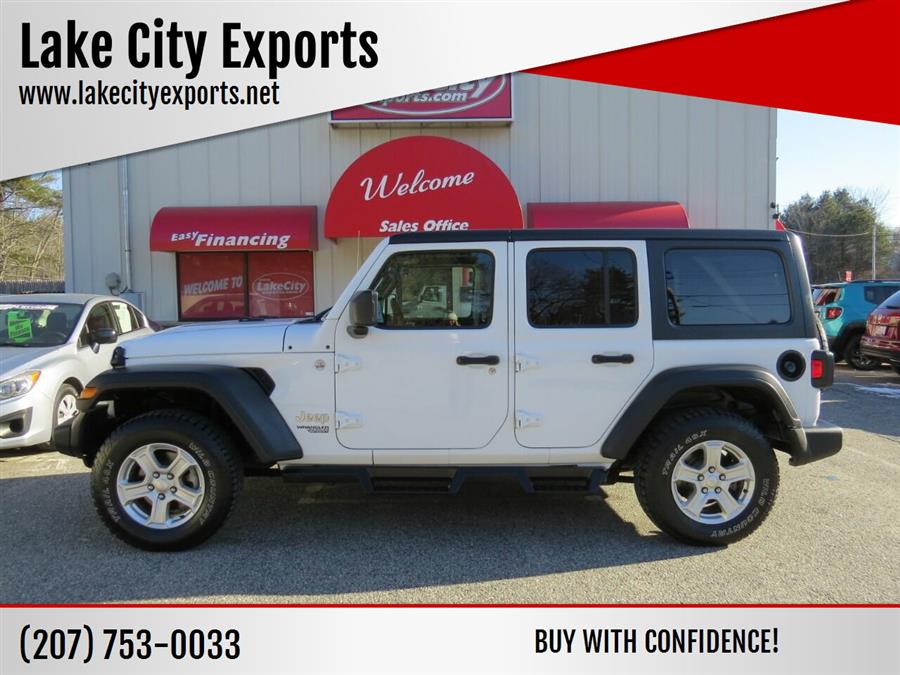 2020 Jeep Wrangler Unlimited Sport S 4x4 4dr SUV, available for sale in Auburn, Maine | Lake City Exports Inc. Auburn, Maine 2020 Jeep Wrangler Unlimited Sport S 4x4 4dr SUV, available for sale in Auburn, Maine | Lake City Exports Inc. Auburn, Maine