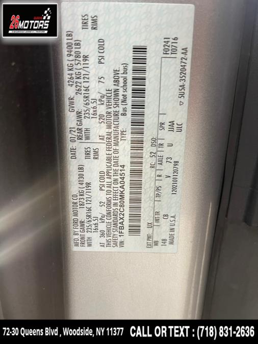 2021 Ford Transit Passenger Wagon T-350 148" Med Roof XLT RWD, available for sale in Woodside, New York | 26 Motors Queens. Woodside, New York 2021 Ford Transit Passenger Wagon T-350 148" Med Roof XLT RWD, available for sale in Woodside, New York | 26 Motors Queens. Woodside, New York