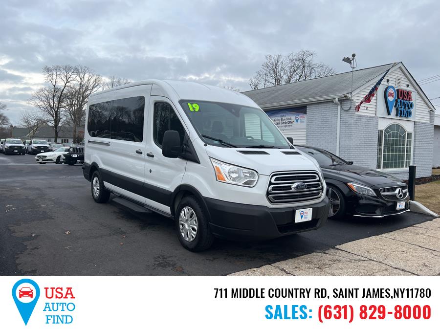2019 Ford Transit Passenger Wagon T-350 148" Med Roof XLT Sliding RH Dr, available for sale in Saint James, New York | USA Auto Find. Saint James, New York