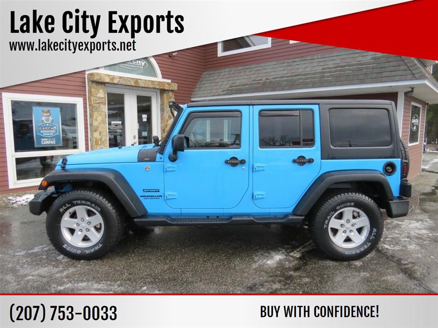 2017 Jeep Wrangler Unlimited Sport S 4x4 4dr SUV, available for sale in Auburn, Maine | Lake City Exports Inc. Auburn, Maine 2017 Jeep Wrangler Unlimited Sport S 4x4 4dr SUV, available for sale in Auburn, Maine | Lake City Exports Inc. Auburn, Maine