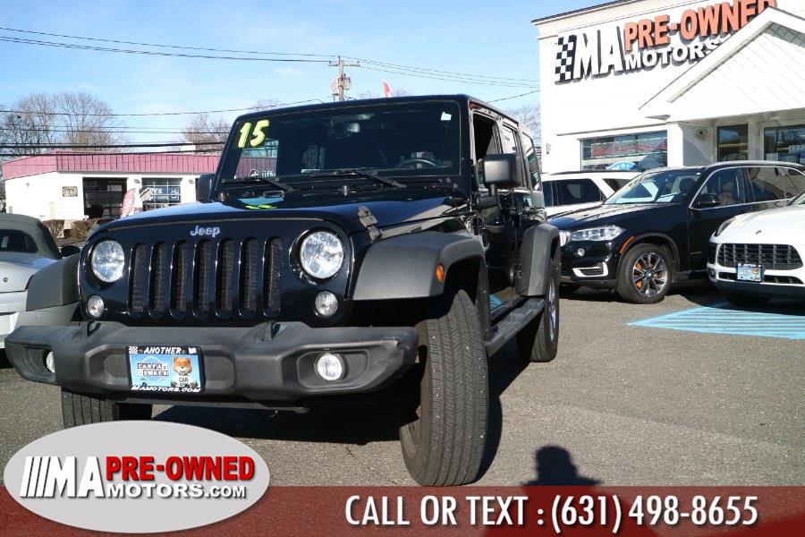 2015 Jeep Wrangler Unlimited 4WD 4dr Sport, available for sale in Huntington Station, New York | M & A Motors. Huntington Station, New York 2015 Jeep Wrangler Unlimited 4WD 4dr Sport, available for sale in Huntington Station, New York | M & A Motors. Huntington Station, New York