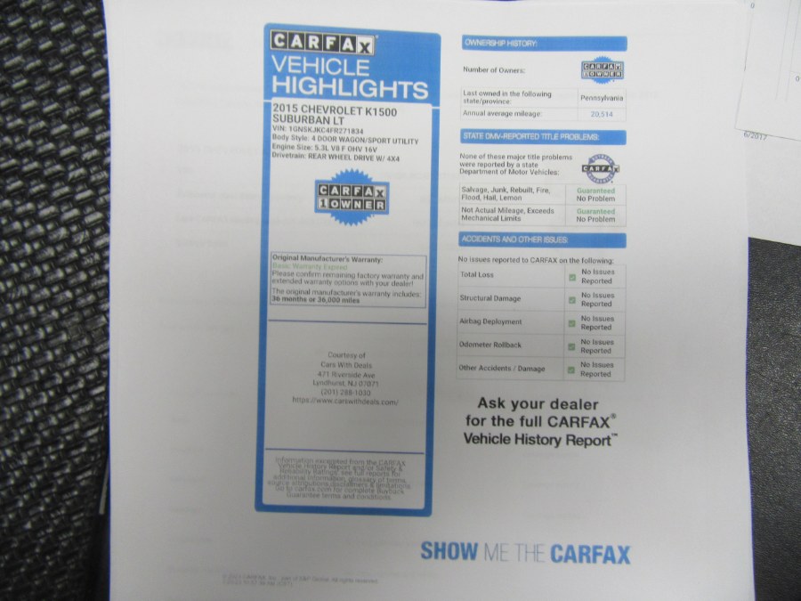 2015 Chevrolet Suburban 4WD 4dr LT, available for sale in Little Ferry, New Jersey | Royalty Auto Sales. Little Ferry, New Jersey 2015 Chevrolet Suburban 4WD 4dr LT, available for sale in Little Ferry, New Jersey | Royalty Auto Sales. Little Ferry, New Jersey