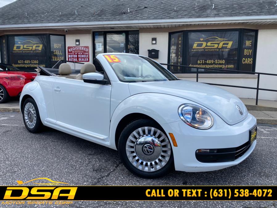 2015 Volkswagen Beetle Convertible 2dr Auto 1.8T PZEV, available for sale in Commack, New York | DSA Motor Sports Corp. Commack, New York 2015 Volkswagen Beetle Convertible 2dr Auto 1.8T PZEV, available for sale in Commack, New York | DSA Motor Sports Corp. Commack, New York
