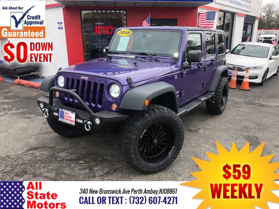 2018 Jeep Wrangler JK Unlimited Sport S 4x4, available for sale in Perth Amboy, New Jersey | All State Motor Inc. Perth Amboy, New Jersey 2018 Jeep Wrangler JK Unlimited Sport S 4x4, available for sale in Perth Amboy, New Jersey | All State Motor Inc. Perth Amboy, New Jersey