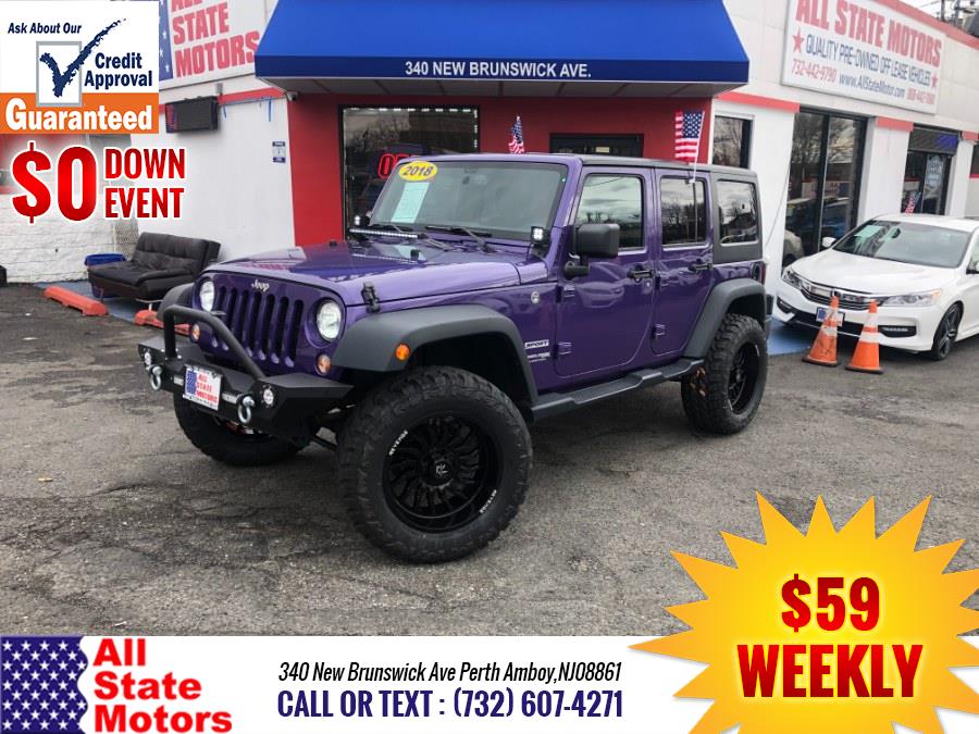 2018 Jeep Wrangler JK Unlimited Sport S 4x4, available for sale in Perth Amboy, New Jersey | All State Motor Inc. Perth Amboy, New Jersey 2018 Jeep Wrangler JK Unlimited Sport S 4x4, available for sale in Perth Amboy, New Jersey | All State Motor Inc. Perth Amboy, New Jersey