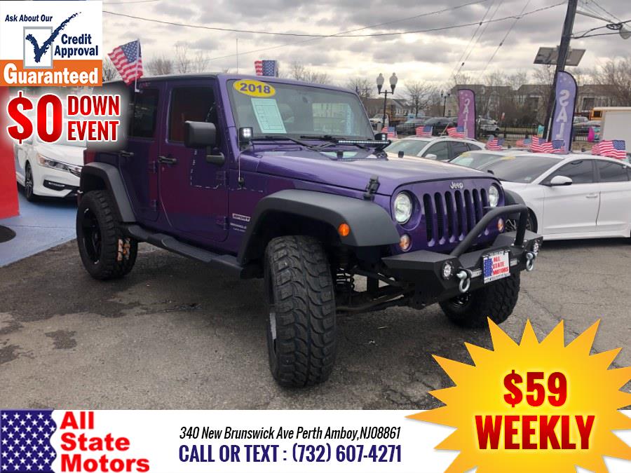 2018 Jeep Wrangler JK Unlimited Sport S 4x4, available for sale in Perth Amboy, New Jersey | All State Motor Inc. Perth Amboy, New Jersey 2018 Jeep Wrangler JK Unlimited Sport S 4x4, available for sale in Perth Amboy, New Jersey | All State Motor Inc. Perth Amboy, New Jersey