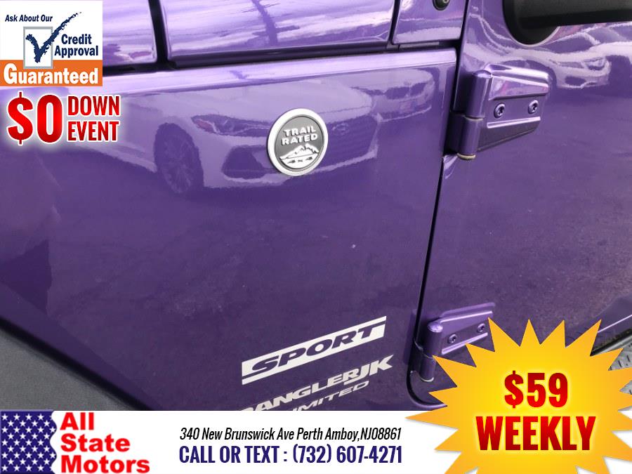2018 Jeep Wrangler JK Unlimited Sport S 4x4, available for sale in Perth Amboy, New Jersey | All State Motor Inc. Perth Amboy, New Jersey 2018 Jeep Wrangler JK Unlimited Sport S 4x4, available for sale in Perth Amboy, New Jersey | All State Motor Inc. Perth Amboy, New Jersey