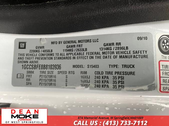 2011 Chevrolet Colorado 2WD Reg Cab 111.2" Work Truck, available for sale in W Springfield, Massachusetts | Dean Moke America of West Springfield. W Springfield, Massachusetts 2011 Chevrolet Colorado 2WD Reg Cab 111.2" Work Truck, available for sale in W Springfield, Massachusetts | Dean Moke America of West Springfield. W Springfield, Massachusetts