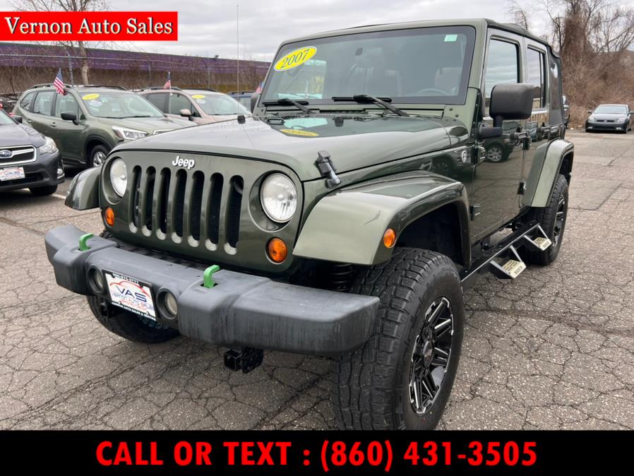 2007 Jeep Wrangler 4WD 4dr Unlimited Sahara, available for sale in Manchester, Connecticut | Vernon Auto Sale & Service. Manchester, Connecticut